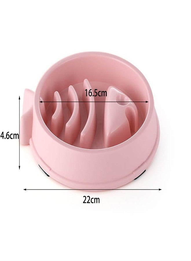 DotPet Slow Feeding Bowl, Fun Interactive Feeder Bloat Stop Pets Dog Bowl Preventing Feeder Anti Gulping Healthy Eating Diet Fish Shape Pet Bowls Against Bloat, Indigestion and Obesity (Pink) - Image 5